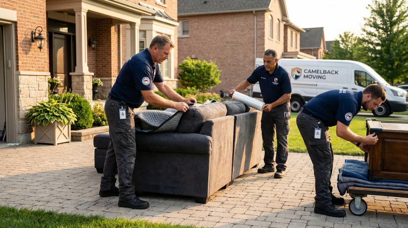 Large estate moving crew wrapping furniture in Ripley, MS